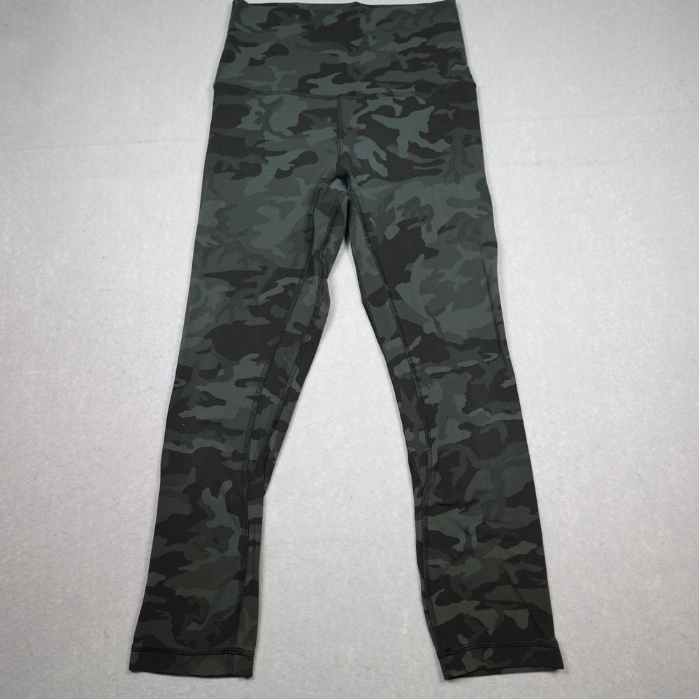 Lululemon Pants Womens 6 Black Camo Align High Rise Yoga Leggings Athletic Gym